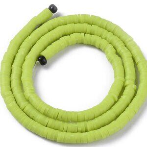 1 Strand Greenish Yellow Polymer Clay Beads